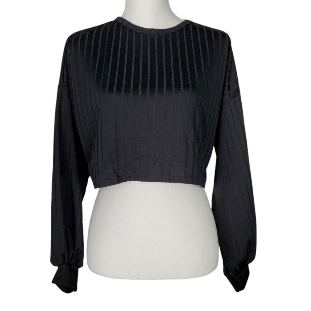 Nasty Gal 6 Black Cropped Top